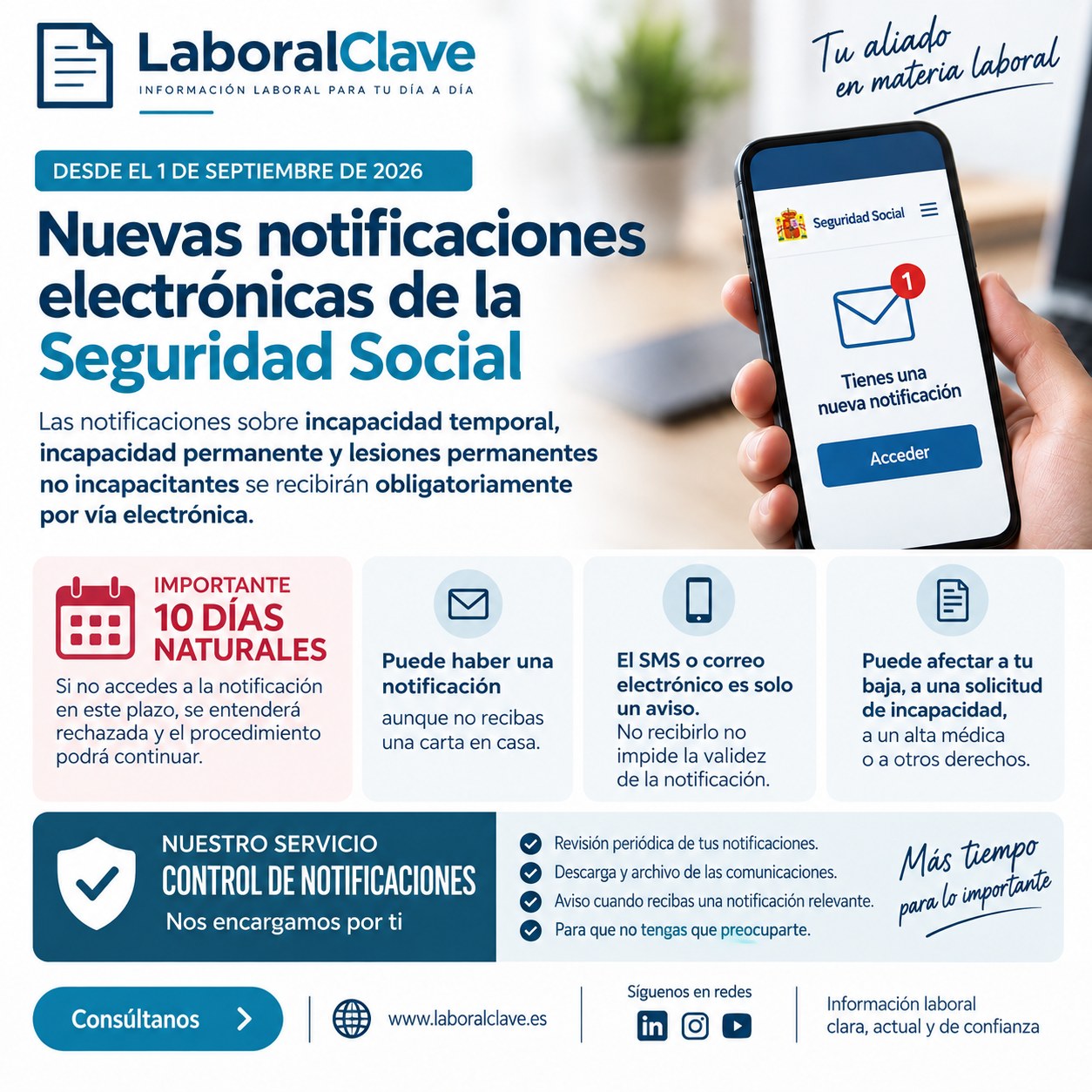 Miniatura sobre las nuevas notificaciones electrónicas de la Seguridad Social